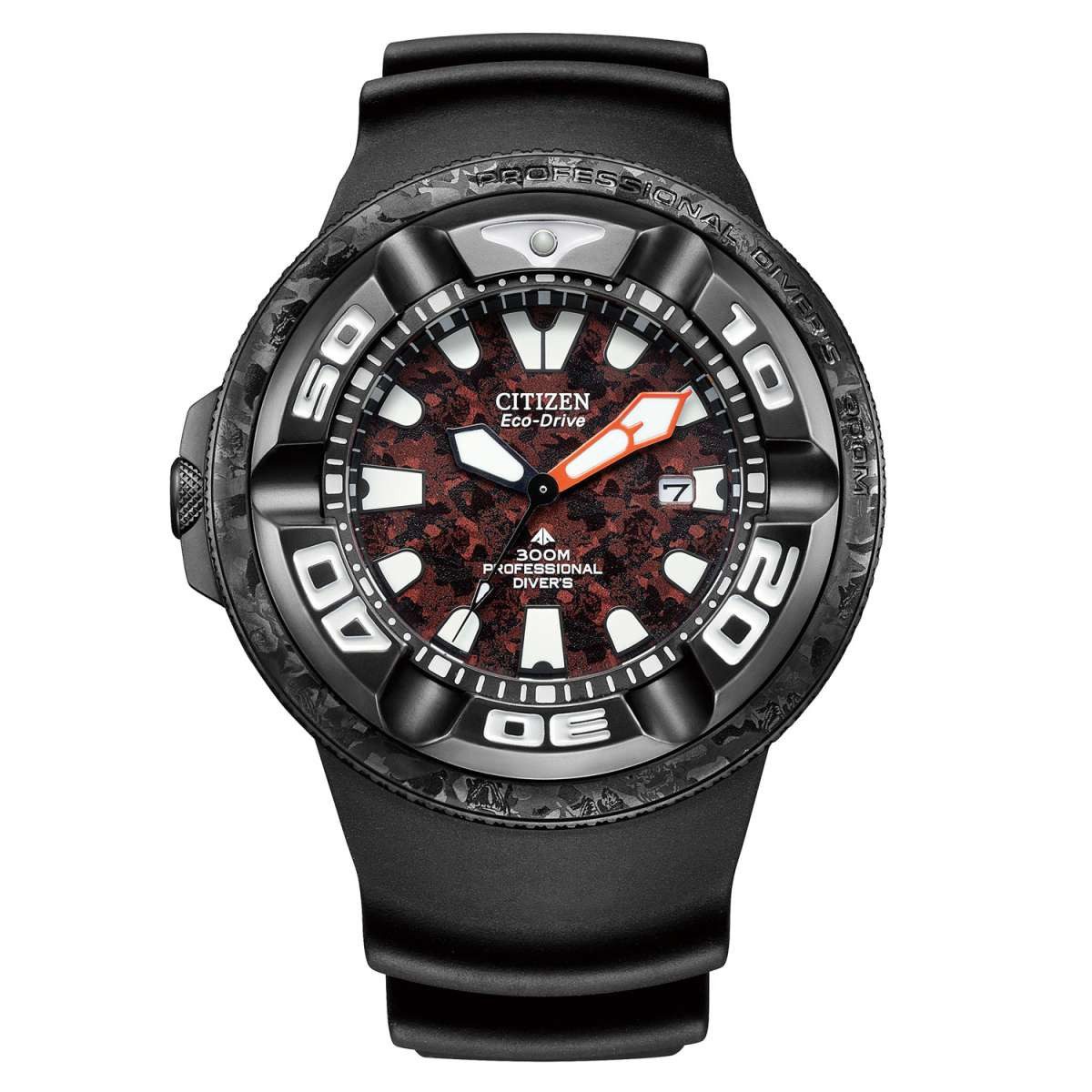 Citizen Taucheruhr BJ8059-03Z, Promaster Eco-Drive Solar Godzilla Rot LE