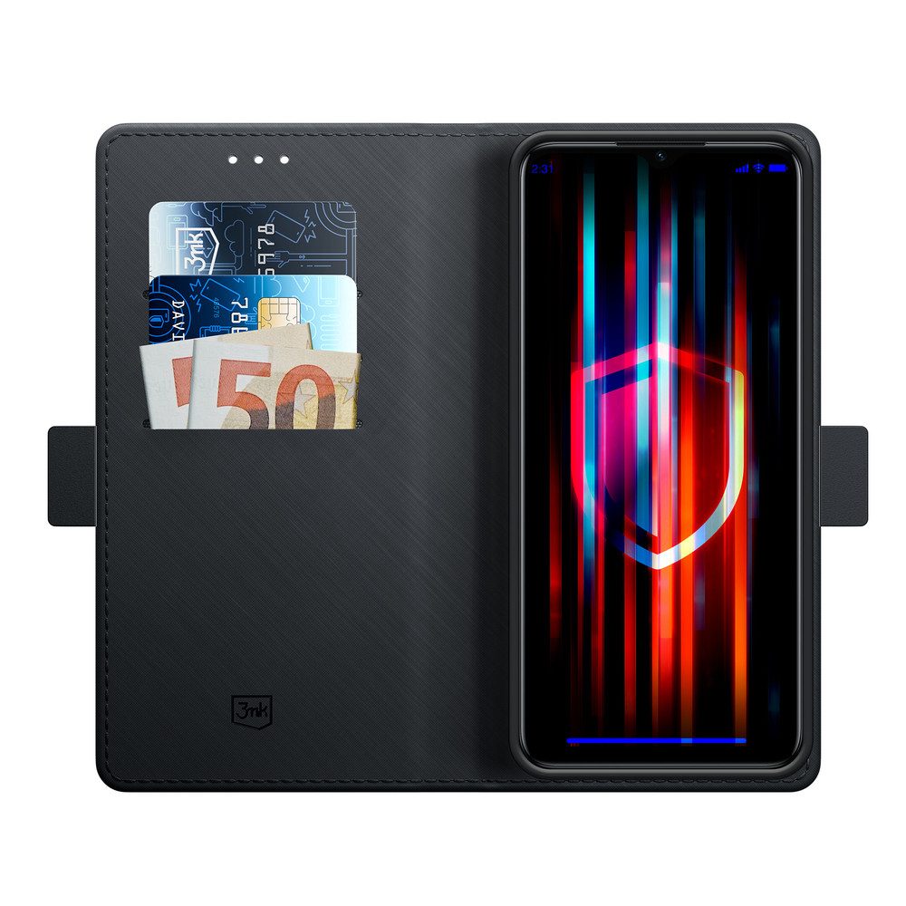 3MK Flip Case Klapphülle Kartenfachtasche Handytasche, 3 Kartenfächer, Magnetverschluss, Standfunktion