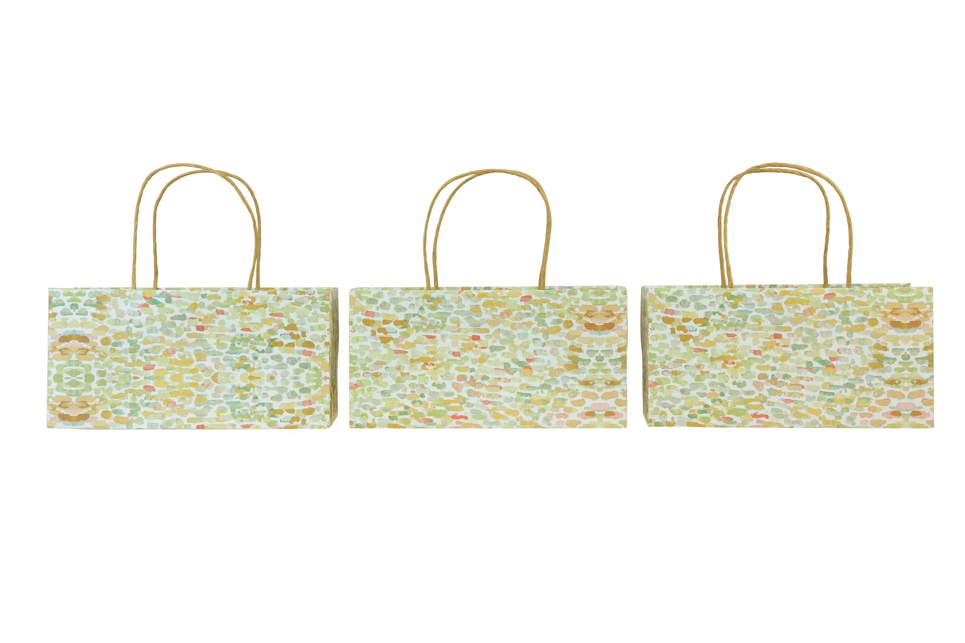 Tragetasche Geschenktüte mit Henkeln Muster 24×12×12cm 6 Stück -