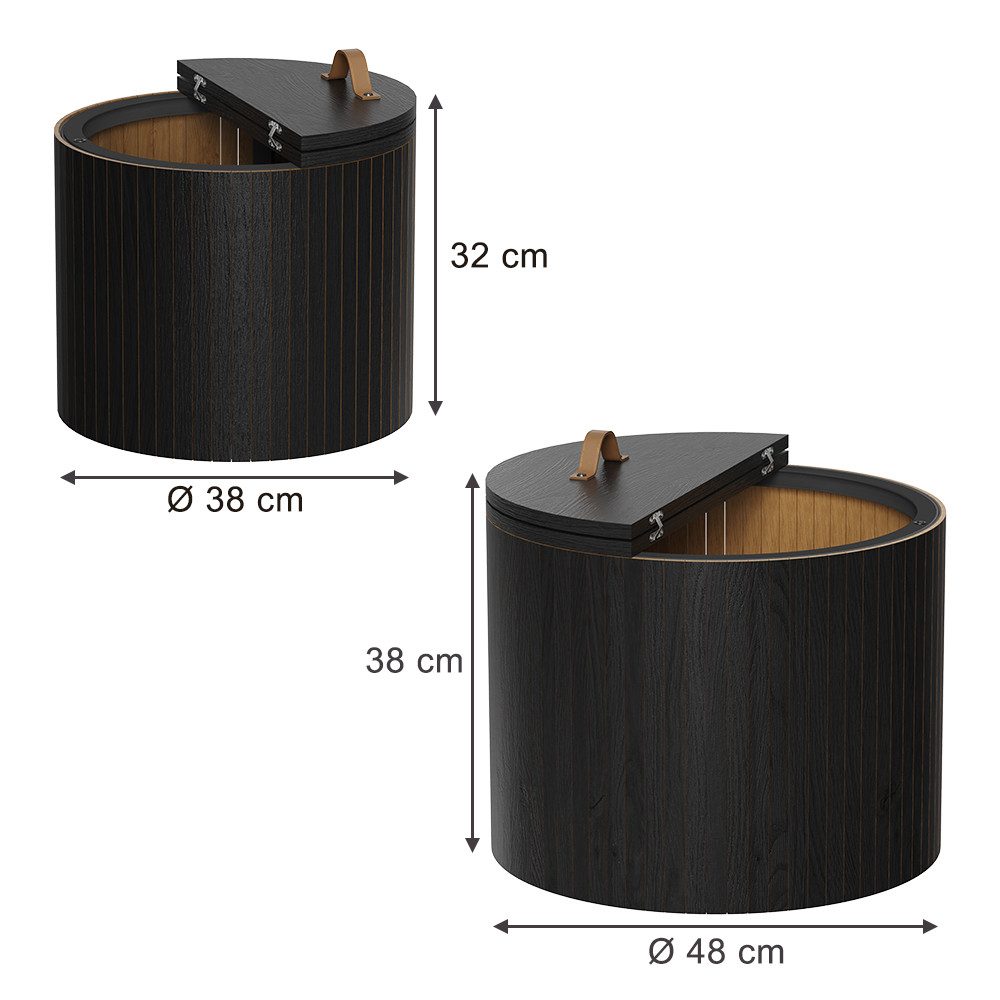Vicco Couchtisch Tavilo, Eiche/Schwarz, 48 x günstig online kaufen