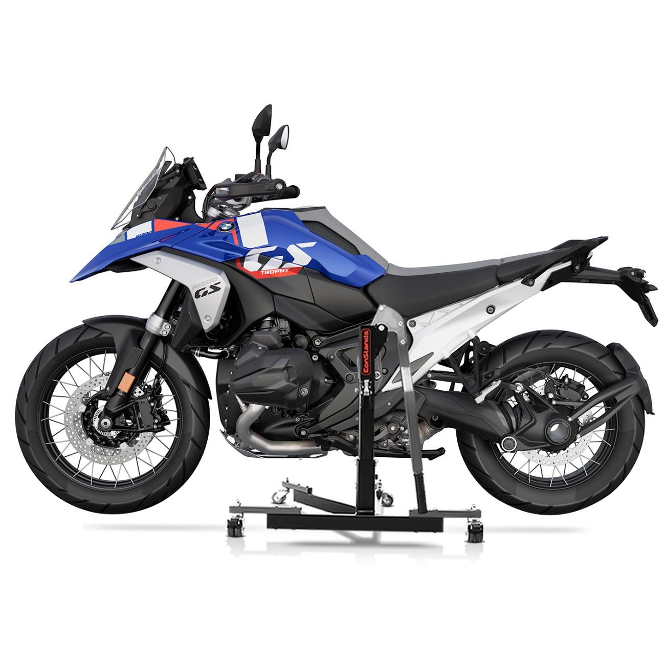 ConStands Motorradheber Rangierhilfe passend für BMW R 1300 GS 23-26 grau - Für Garage, Seiten