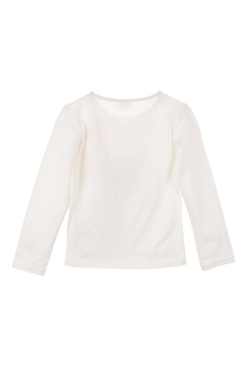 cm & Love Mädchen aus Lilo in Shirt Weiß Gr. Stich 104-140 Langarmshirt Baumwolle Stitch