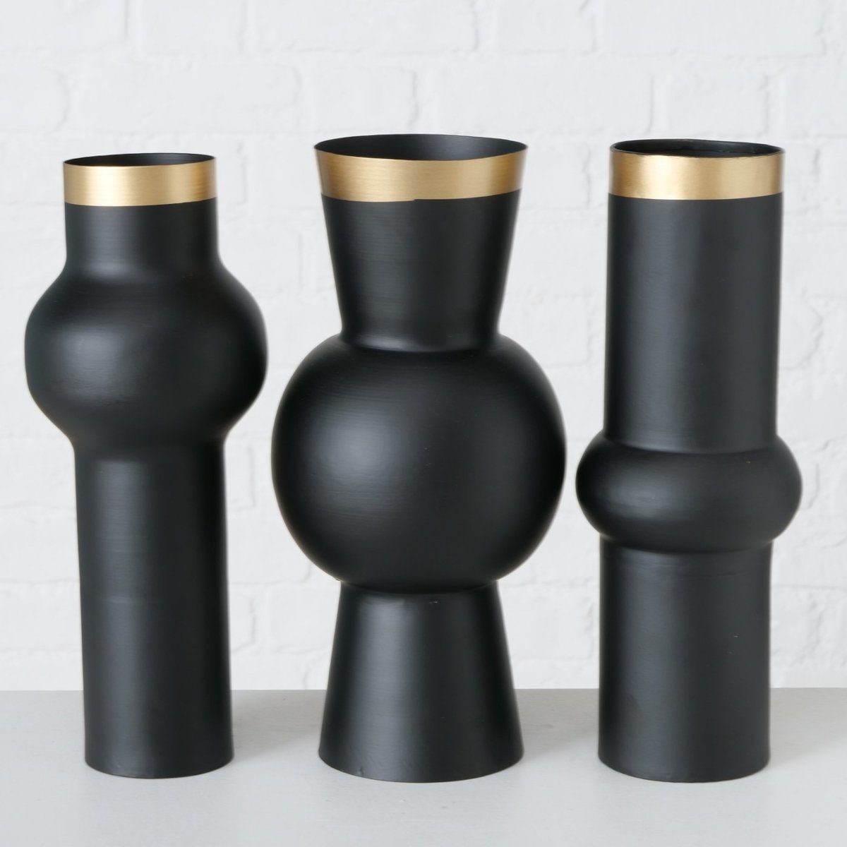 BOLTZE Dekovase Varnjo Vase Eisen schwarz sortiert 30 cm (1 Stück) (Vasen)