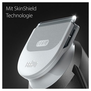 Braun Haarschneider Bodygroomer BG3340, SkinShield-Technologie, Abwaschbar