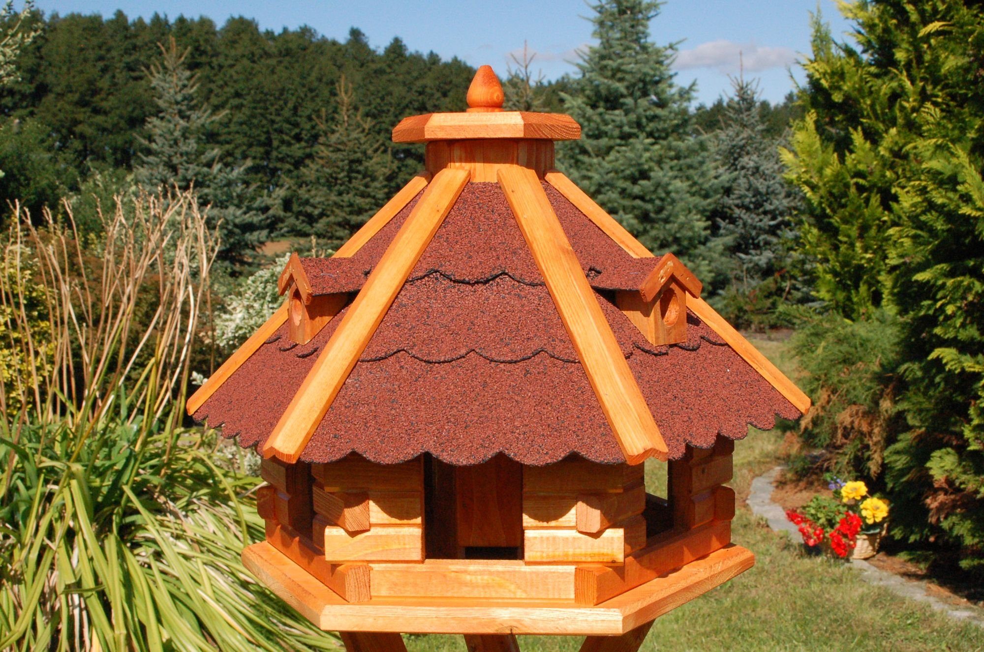 DSH DEKO SHOP HANNUSCH Vogelhaus Großes Vogelhaus, Futterhaus 55 x 37 cm, imprägniert