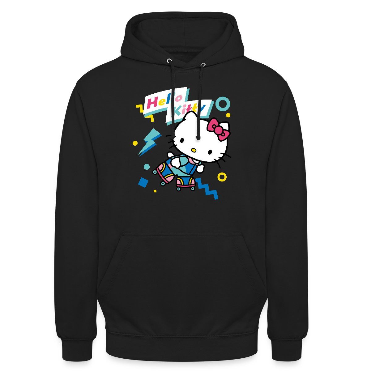Hoodie Hello Kitty 90er Stil Mit Rollschuhen Unisex Hoodie