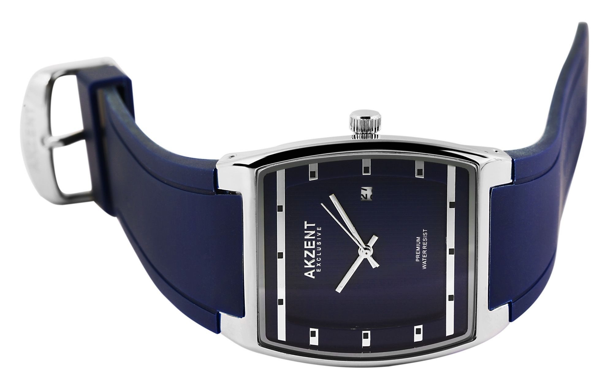 AKZENT Quarzuhr Bahri, Mineralglas, Herrenuhr Silikon