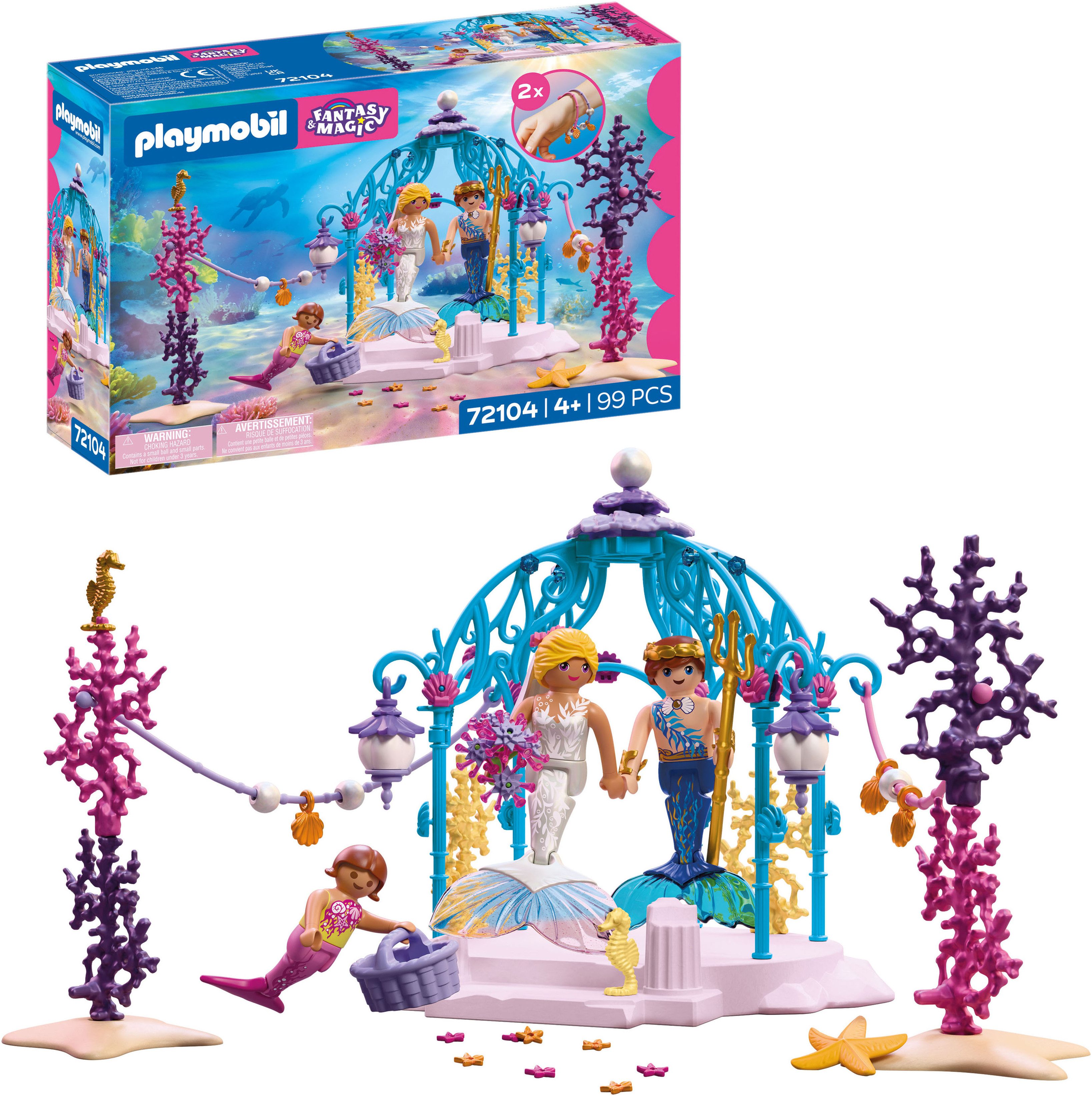 Playmobil® Unterwasserhochzeit (72104), Fantasy & Magic Konstruktions-Spielset, (99 St), Made in Europe