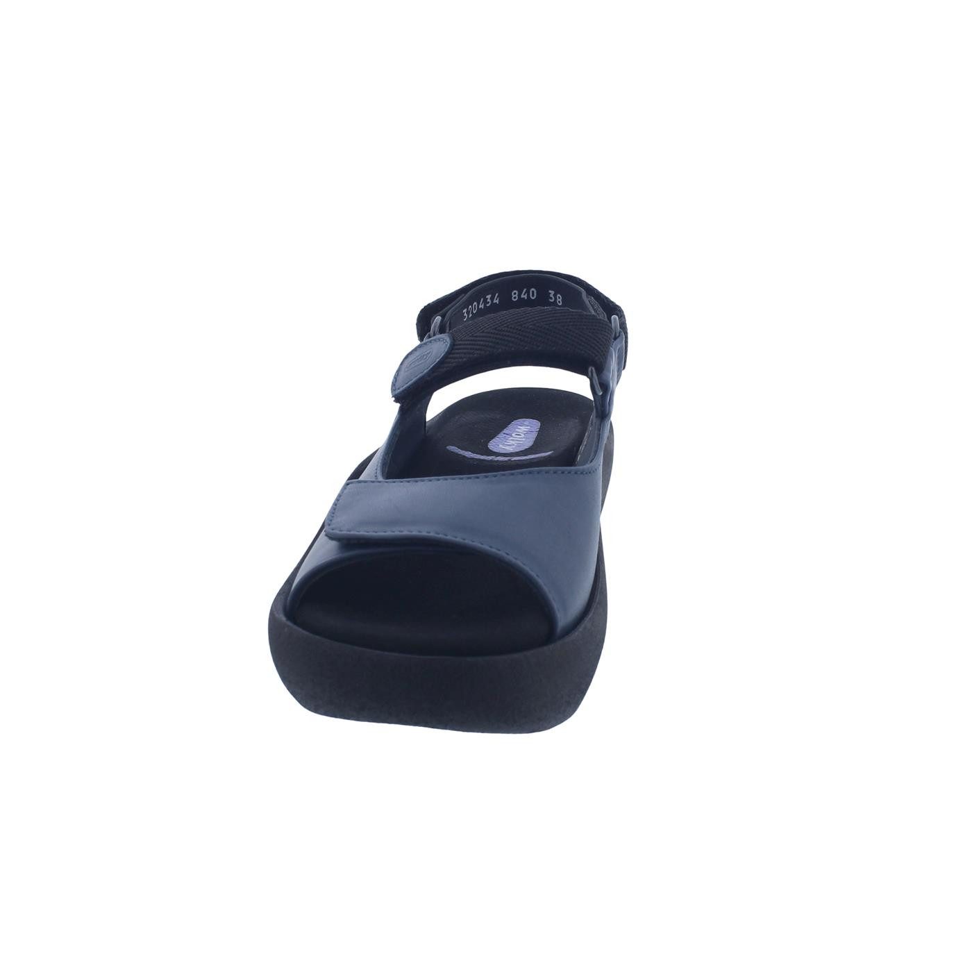 WOLKY Wolky Sandale Jewel 0320434-840, Glattleder, Jeans-Blau, Fußbett zum W Sandale