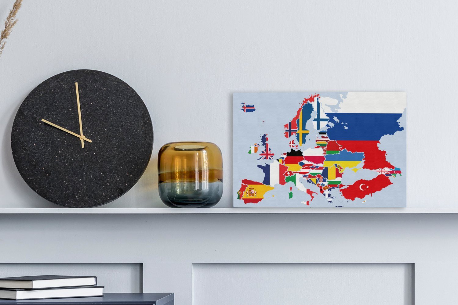 OneMillionCanvasses® Leinwandbild Karte - Europa - günstig online kaufen