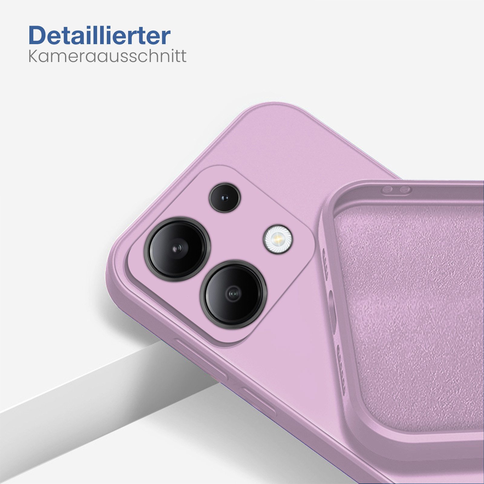 Tec-Expert Handyhülle SoftGrip Cover Hülle für Xiaomi Redmi Note 13 5G, Handy Case Bumper integrierter Kameraschutz flexibel
