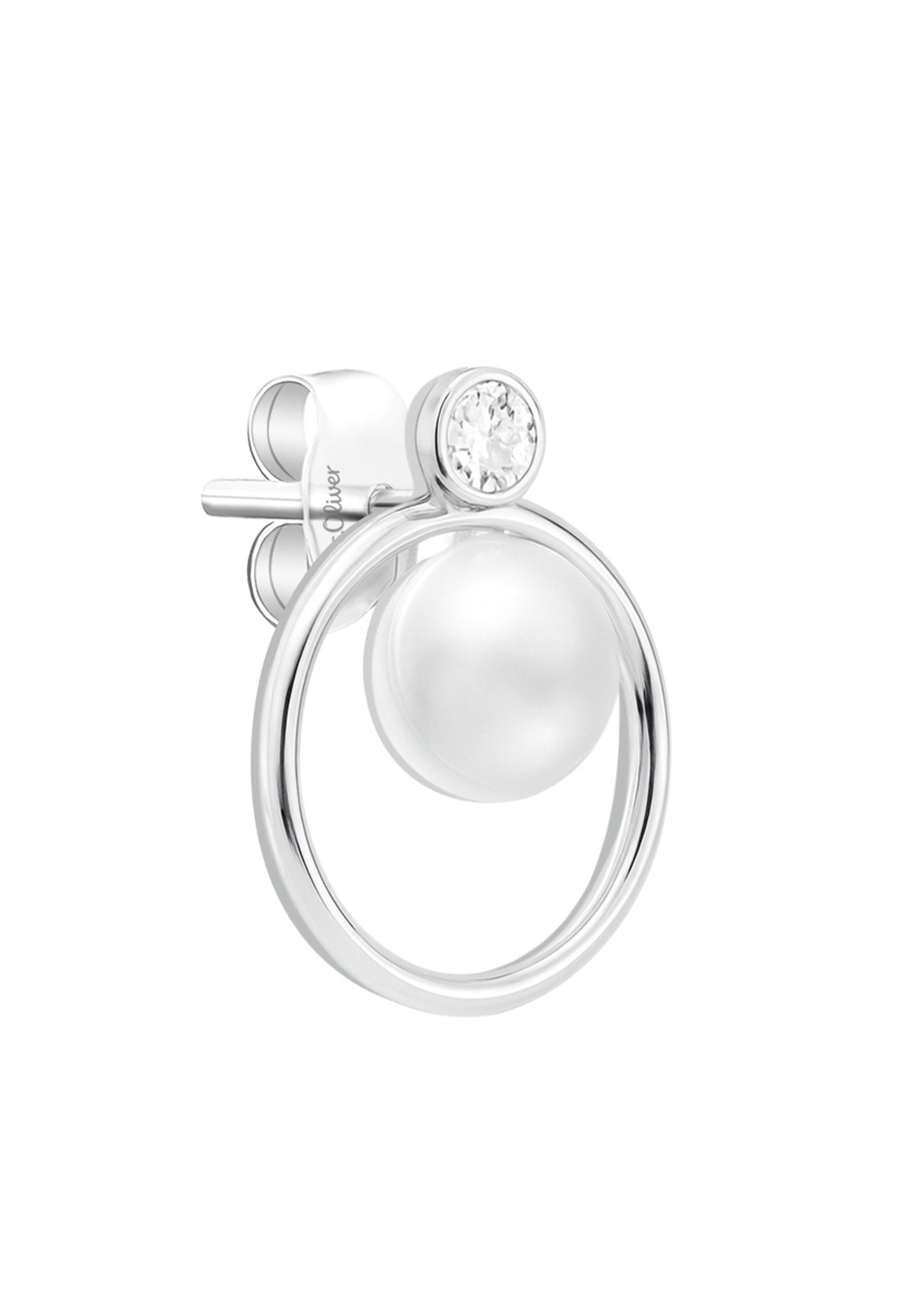 s.Oliver Paar Ohrstecker Classic Pearl 925er Sterlingsilber