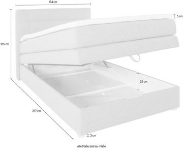 Jockenhöfer Gruppe Boxspringbett Carmen, mit Bettkasten und Topper, erhältlich in 120 & 140cm Breite