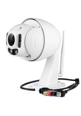 Foscam FI9928P 2 MP FULL HD WLAN PTZ Dome Überwachungskamera (Außenbereich, Innenbereich, Nachtsicht bis zu 60 m, 4fach optischer Zoom, Schwenk- und Neigungsfunktion, Wetterschutz IP66)