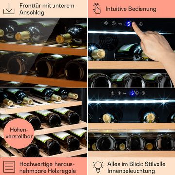 Klarstein Weinkühlschrank Vinsider 52 bottle Uno black, für 52 Standardflaschen á 0,75l,Wein Flaschenkühlschrank Weintemperierschrank Weinschrank Kühlschrank