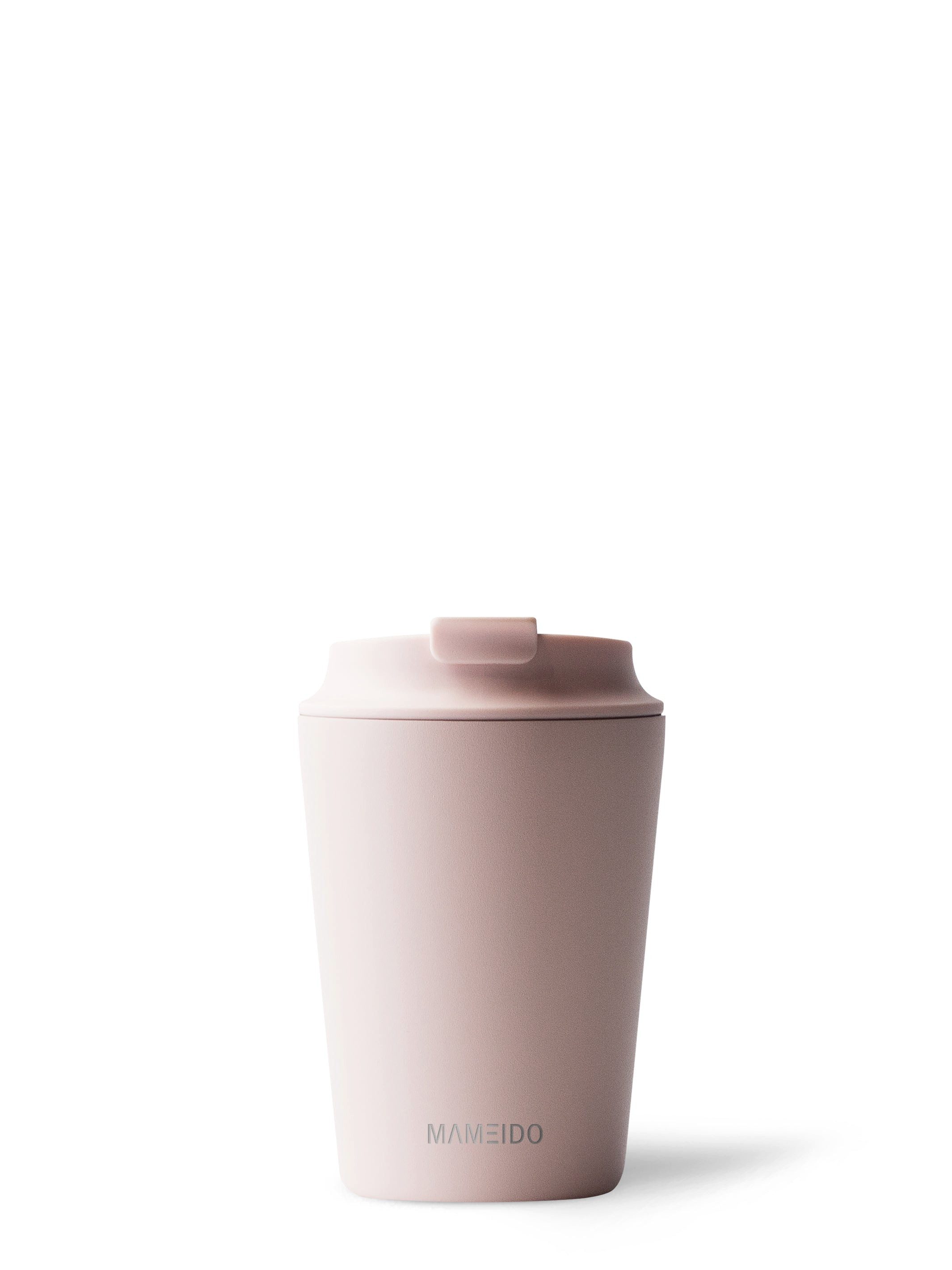 MAMEIDO Thermobecher, Edelstahl, Kunststoff, Silikon, doppelwandig isoliert, auslaufsicher in 350ml, 470ml, 700ml & 1200ml