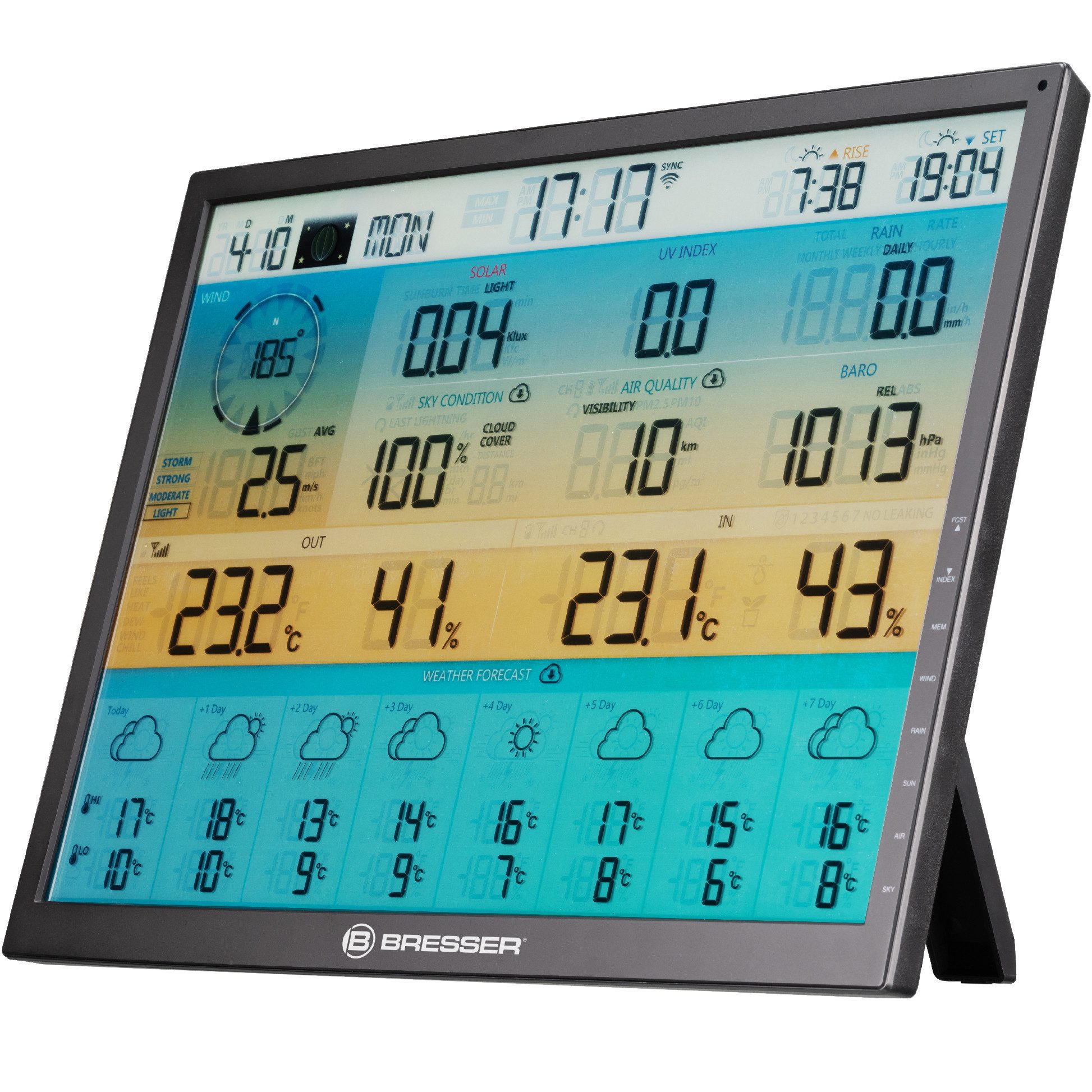 Wetterstation BRESSER 8-Tage 4CAST XL WLAN-Wetterstation 7-in-1 solar