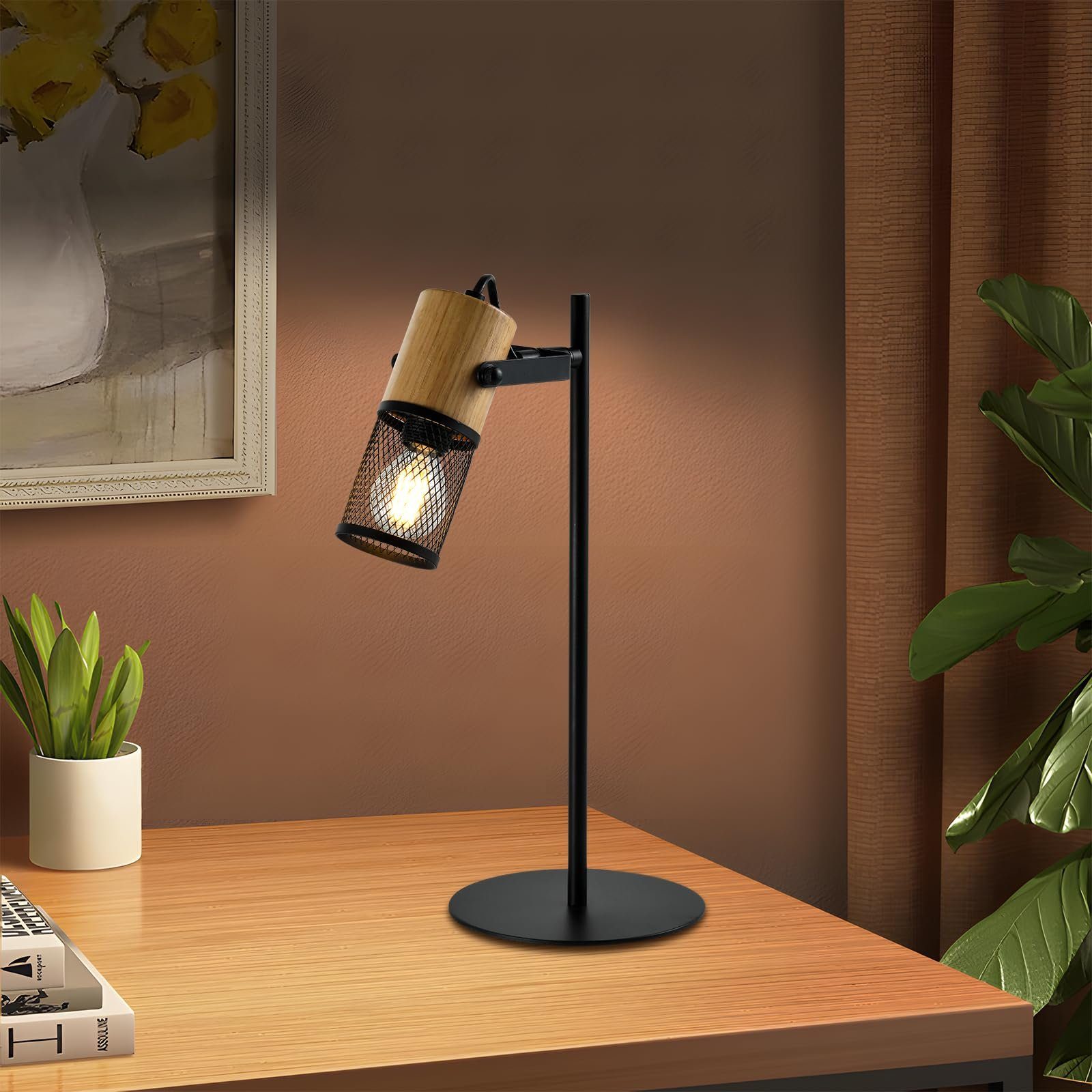 LQWELL Schreibtischlampe Tischlampe E14 Tischleuchte, ohne Leuchtmittel, Leuchtmittel wechselbar, Metallmaterial Schreibtischlampe Esstischlampe, für Drinnen Restaurant Wohnzimmer Schlafzimmer Abendessen Hotel Bar