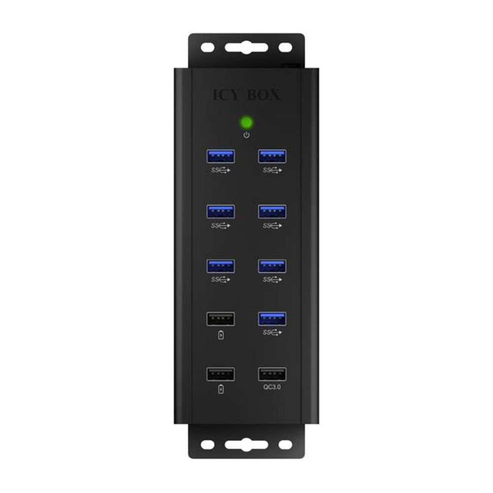 ICY BOX IB-HUB1703-QC3 HUB (7 Port, USB 3.0 Hub, mit 3 Ladeanschlüsse)