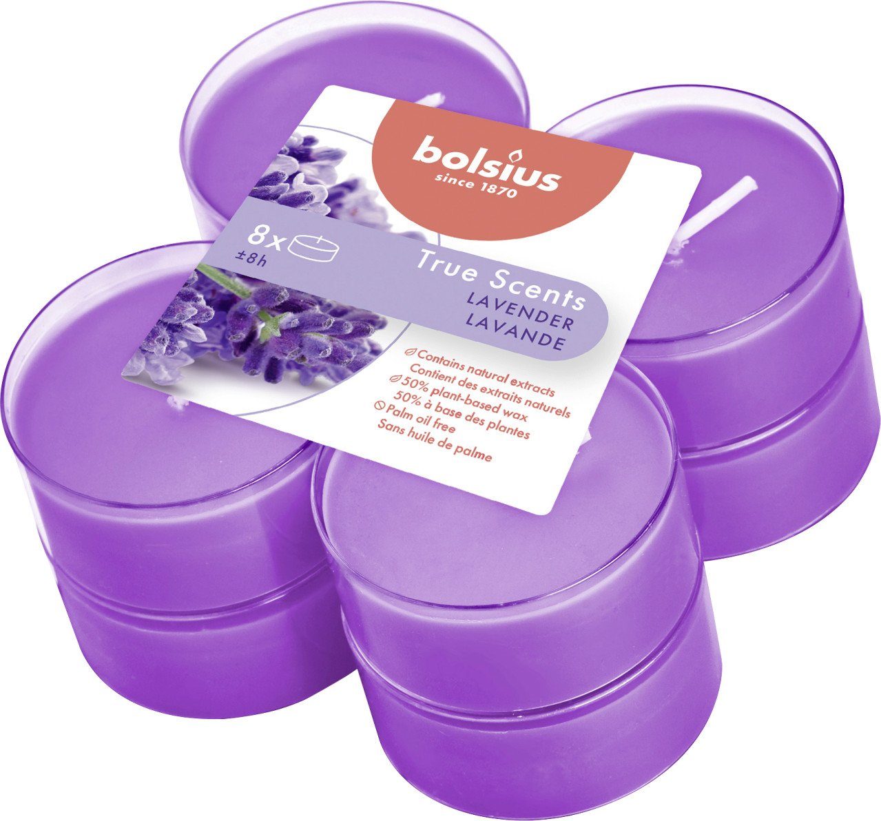 Bolsius Teelicht Bolsius Duftteelichter Maxi Lavendel, günstig online kaufen