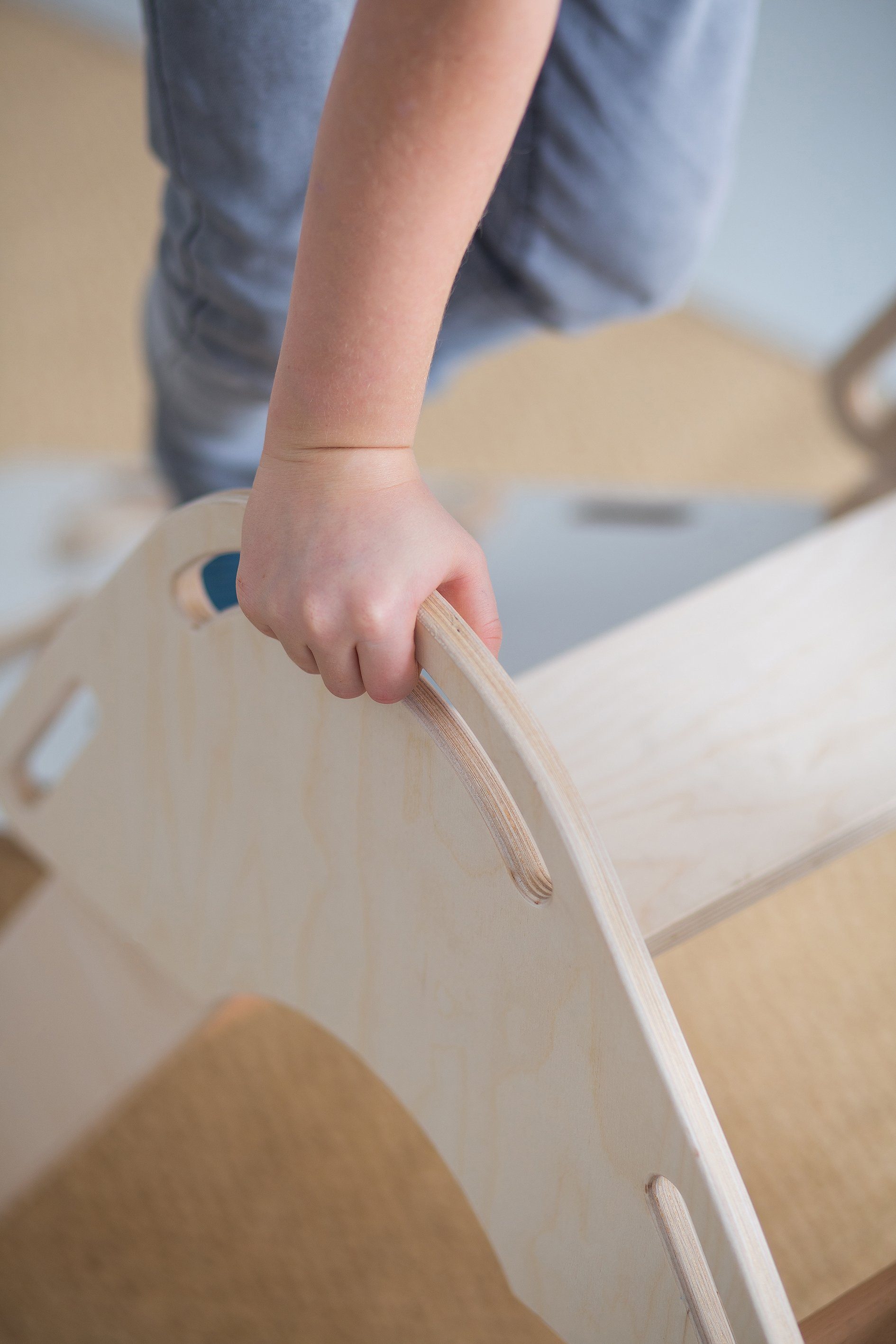 Kids Montessori (2-St), Rutsche/Kletterwand Made Holzspielzeug Kletterwand Rainbow in + Kletterdreieck XL Europe S0017,