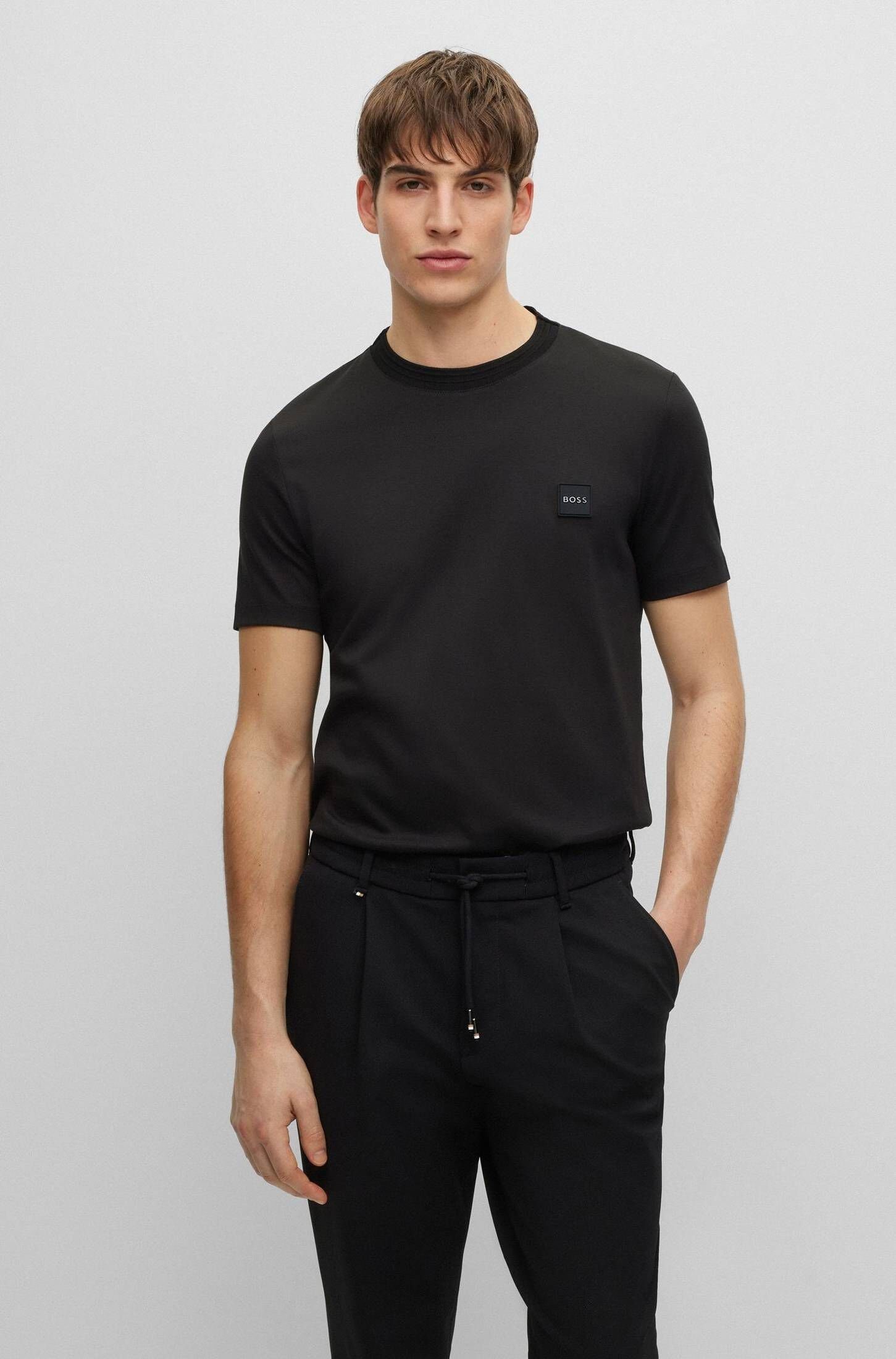 (15) (1-tlg) T-Shirt BOSS schwarz 278 TIBURT T-Shirt Herren