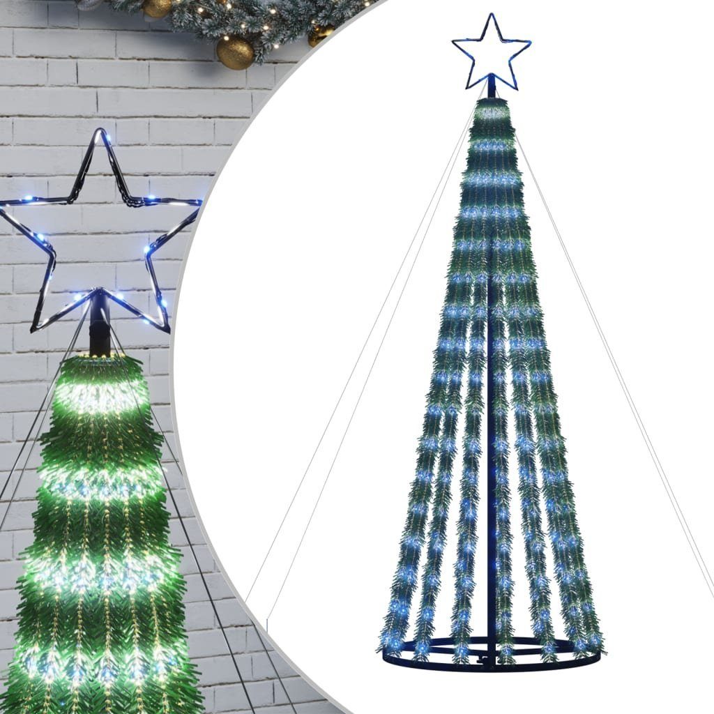 Blau LEDs cm Weihnachtsbaum 275 180 Lichterkette Außenbereich Kegelform vidaXL