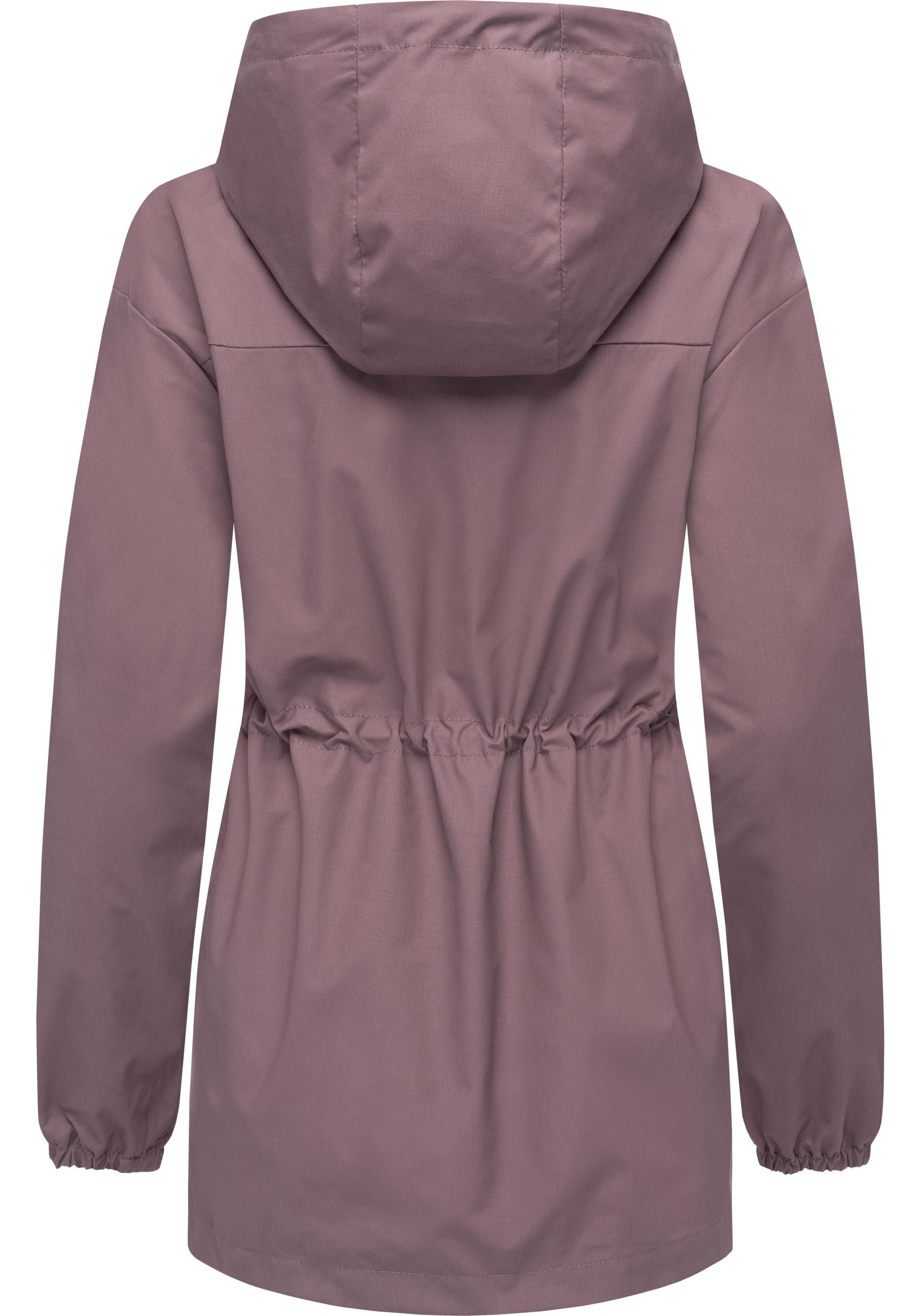 Ragwear Outdoorjacke Monadissimo B Leichte Kapuzenjacke mit Taillenzugband