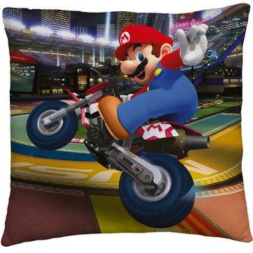 BERONAGE Dekokissen Super Mario Kart 40 x 40 Kuschelkissen passend zur Bettwäsche