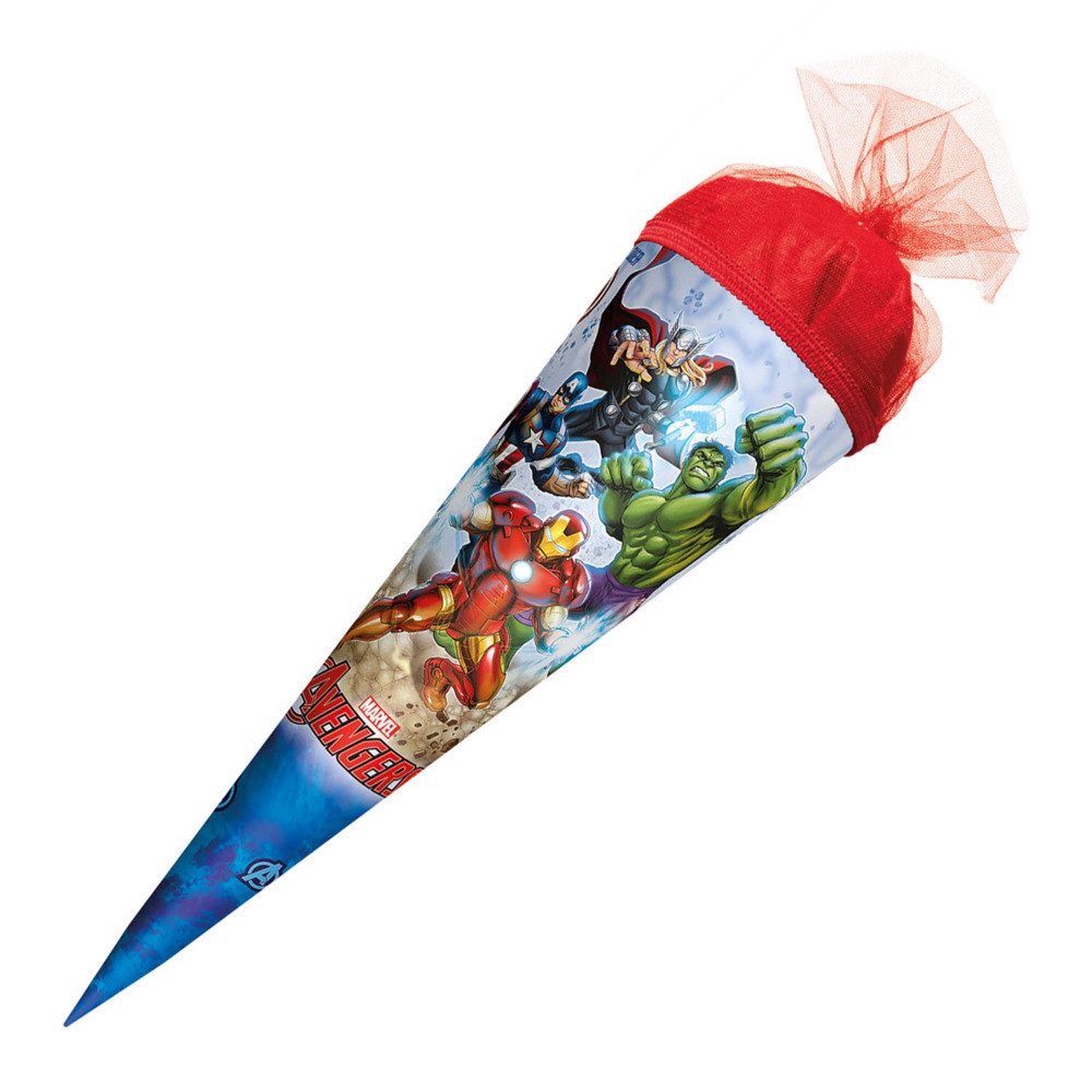 Schultüte Roth Schultüte Marvel The Avengers rund Tüllverschluss 50cm