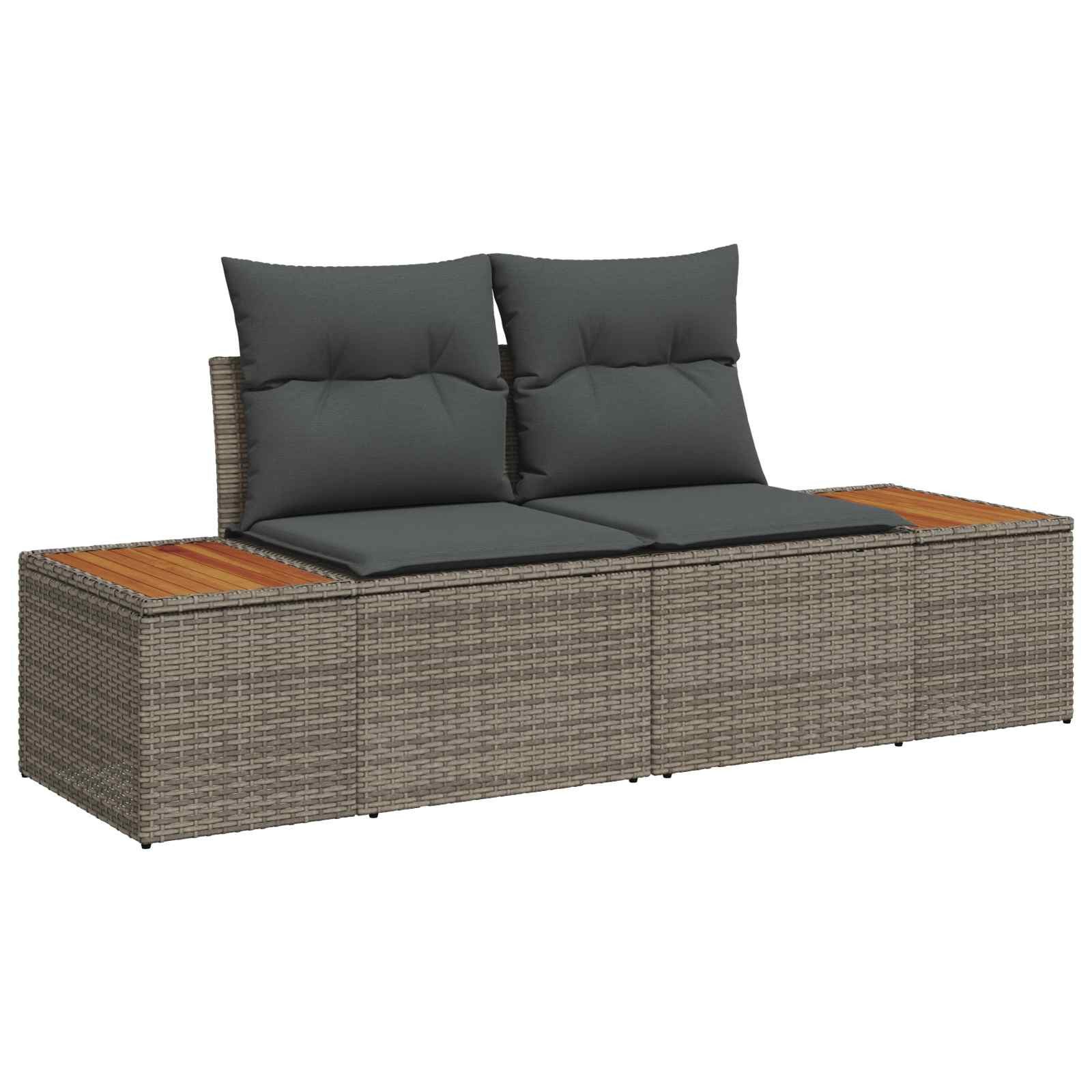 vidaXL Loungesofa Gartensofa Grau 184 x 62 x 85cm Poly-Rattan, 1 Teile