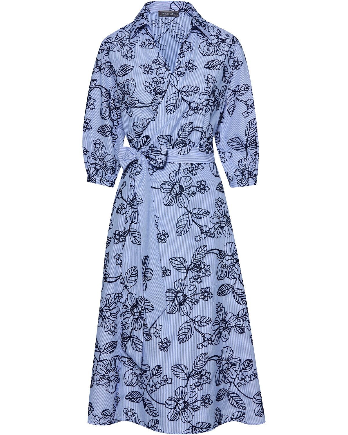White Label Wickelkleid Wickelkleid mit Blumenstickerei