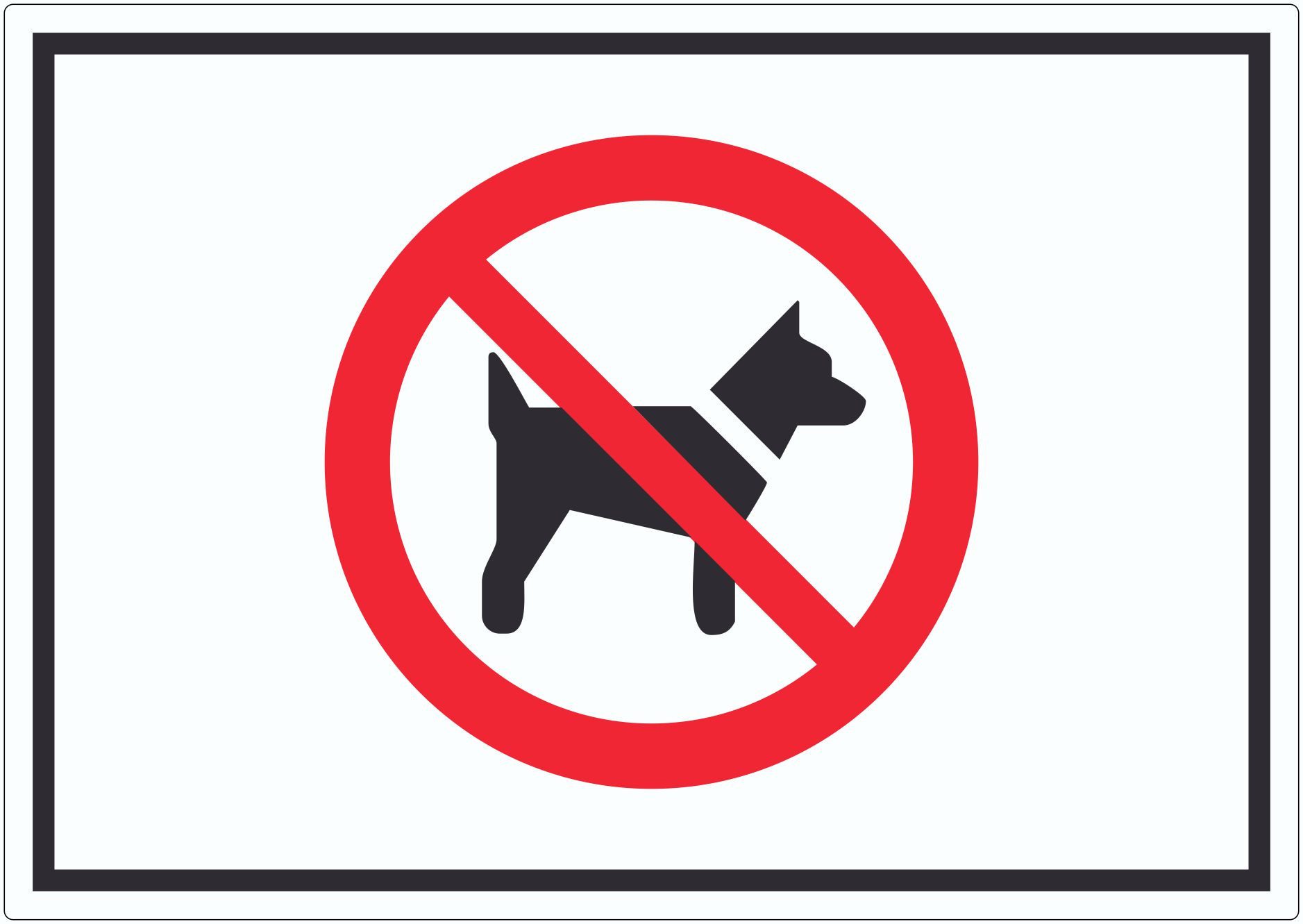 HB-Druck Aufkleber Mitführen von Hunden verboten Symbol Aufkleber, wetterfest, UV-beständig, kratzfest