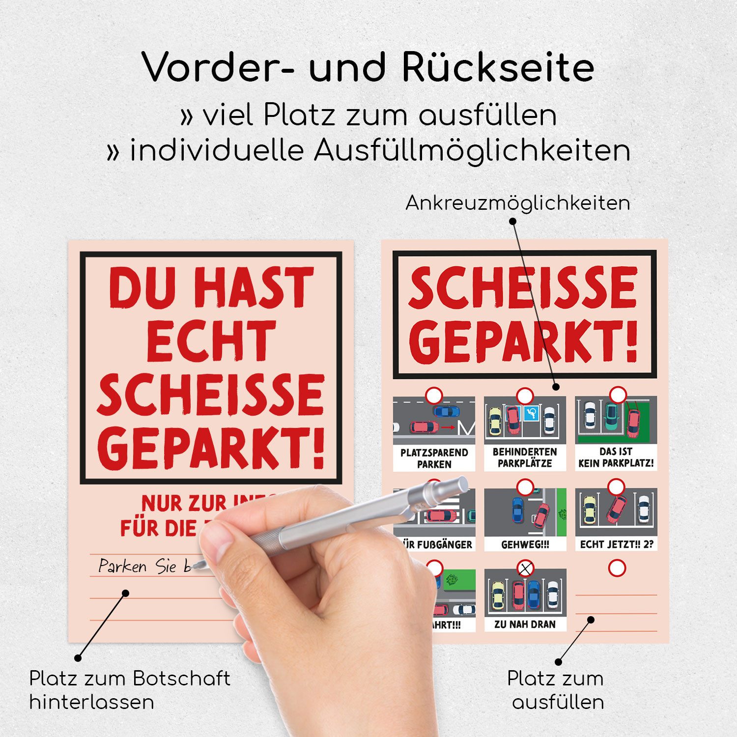 iSecur Notizblock Notizblock Scheiße geparkt!