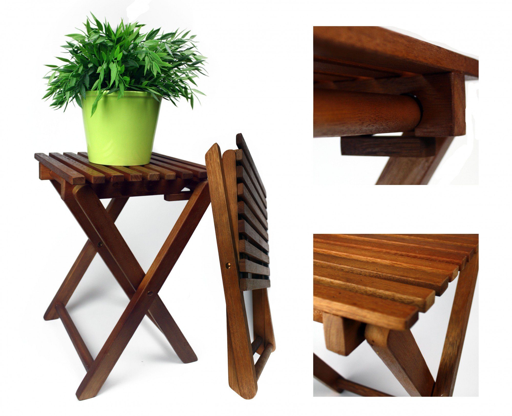 GartenHero Beistelltisch 2er Set Blumenhocker Klapphocker günstig online kaufen