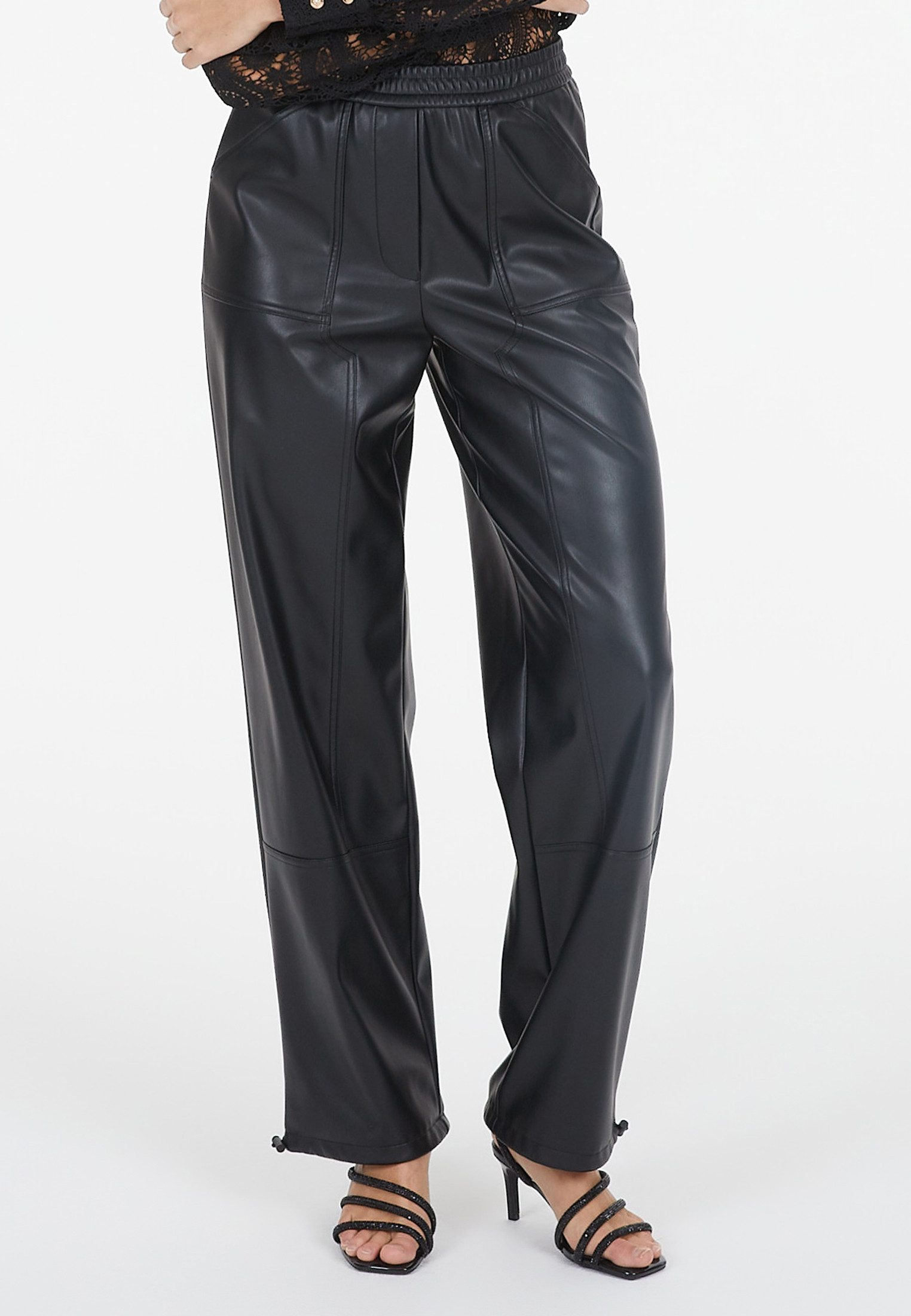 MARC AUREL Lederimitathose im Workwear-Look günstig online kaufen