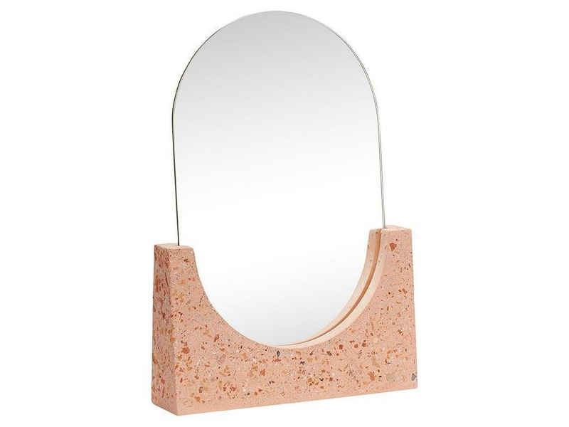 Hübsch Spiegel Hübsch Spiegel mit Stein Halterung Rot