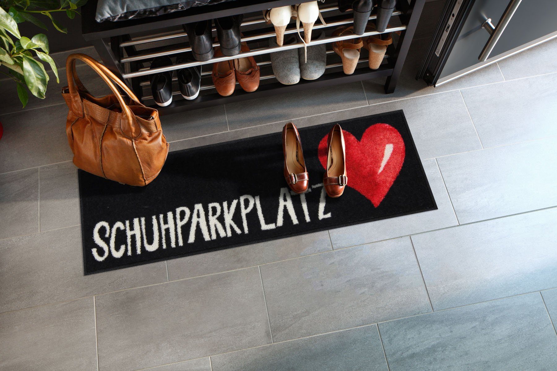 Salonloewe Läufer Läufer klein 30x100 Großherzig Schuhparkplatz schwarz, Läufer klein, Höhe: 300 mm
