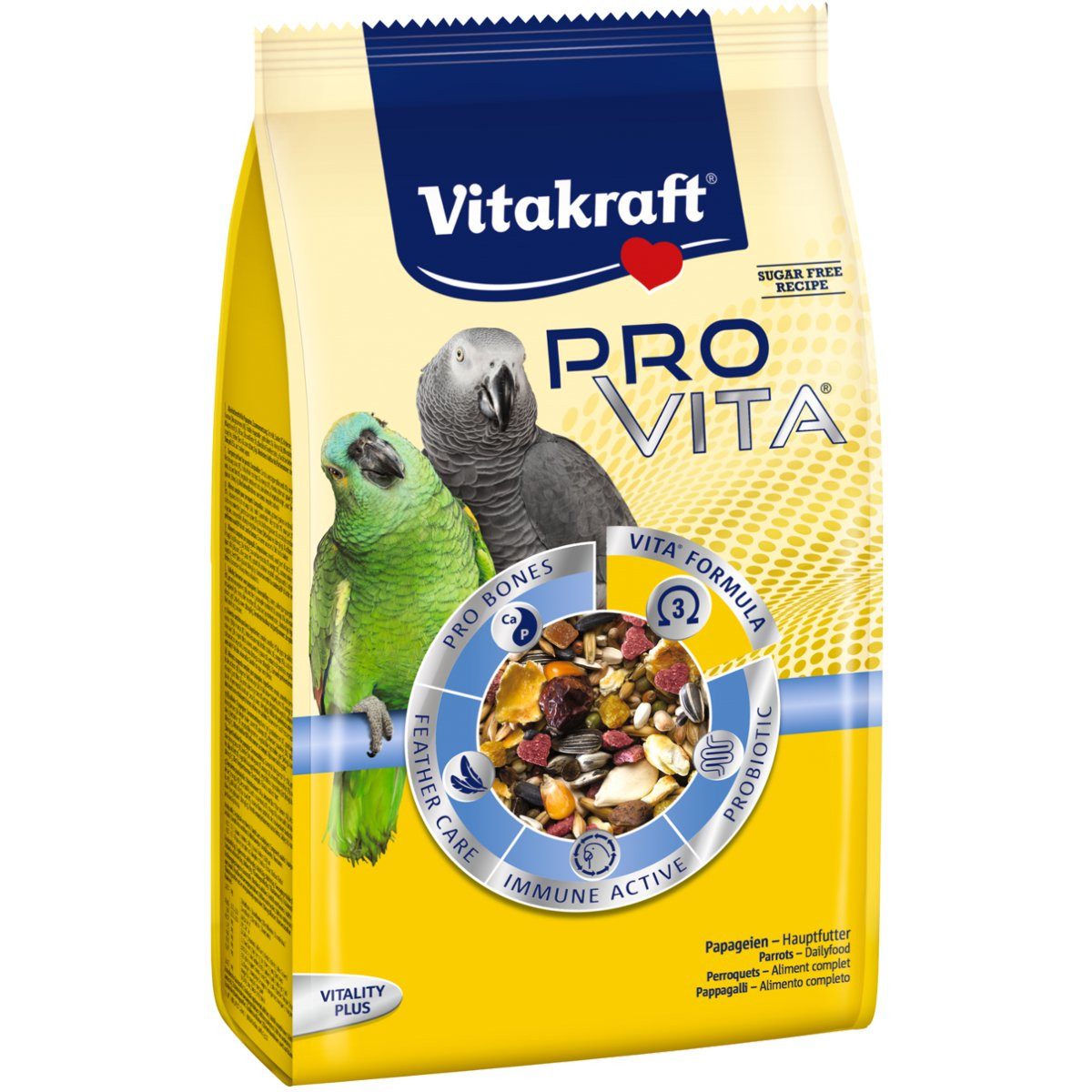 Vitakraft Pro Vita, Papageien Futter, 750g, Hauptfutter für: kleine Papageien
