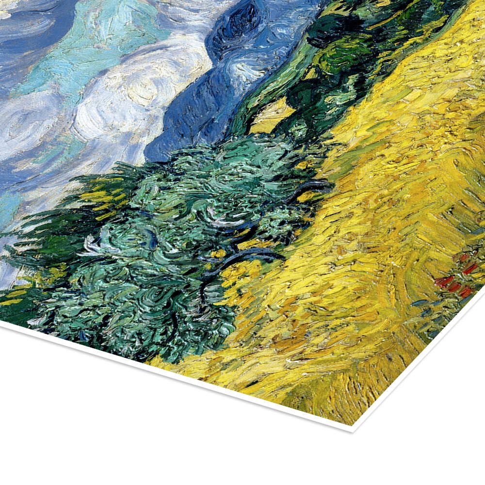 Posterlounge Wandbild Weizenfeld mit Zypressen, Vincent van Gogh, erhältlich als Poster, Leinwandbild, Wandsticker oder Acrylglasbild