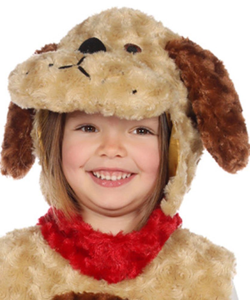 Karneval-Klamotten Kostüm Hund für Babys Kleinkinder Tierkostüm, Babykostüm Hunde-Body mit Kopf Mädchen Jungen