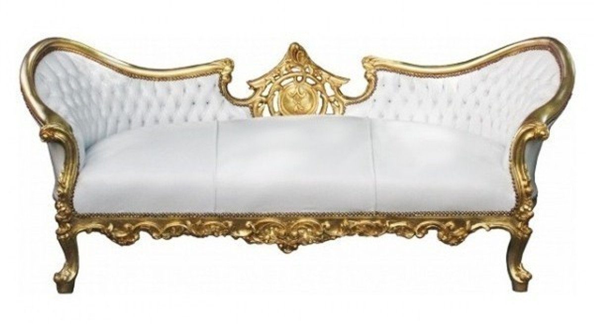 Casa Padrino Sofa Edition Couch Limited Barock Lounge - - Sofa Vampire Weiß/Gold