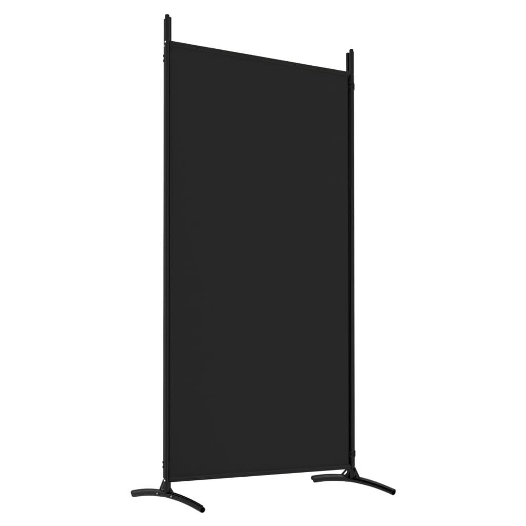 Raumteiler furnicato 4-tlg. Schwarz 346x180 cm Paravent Stoff