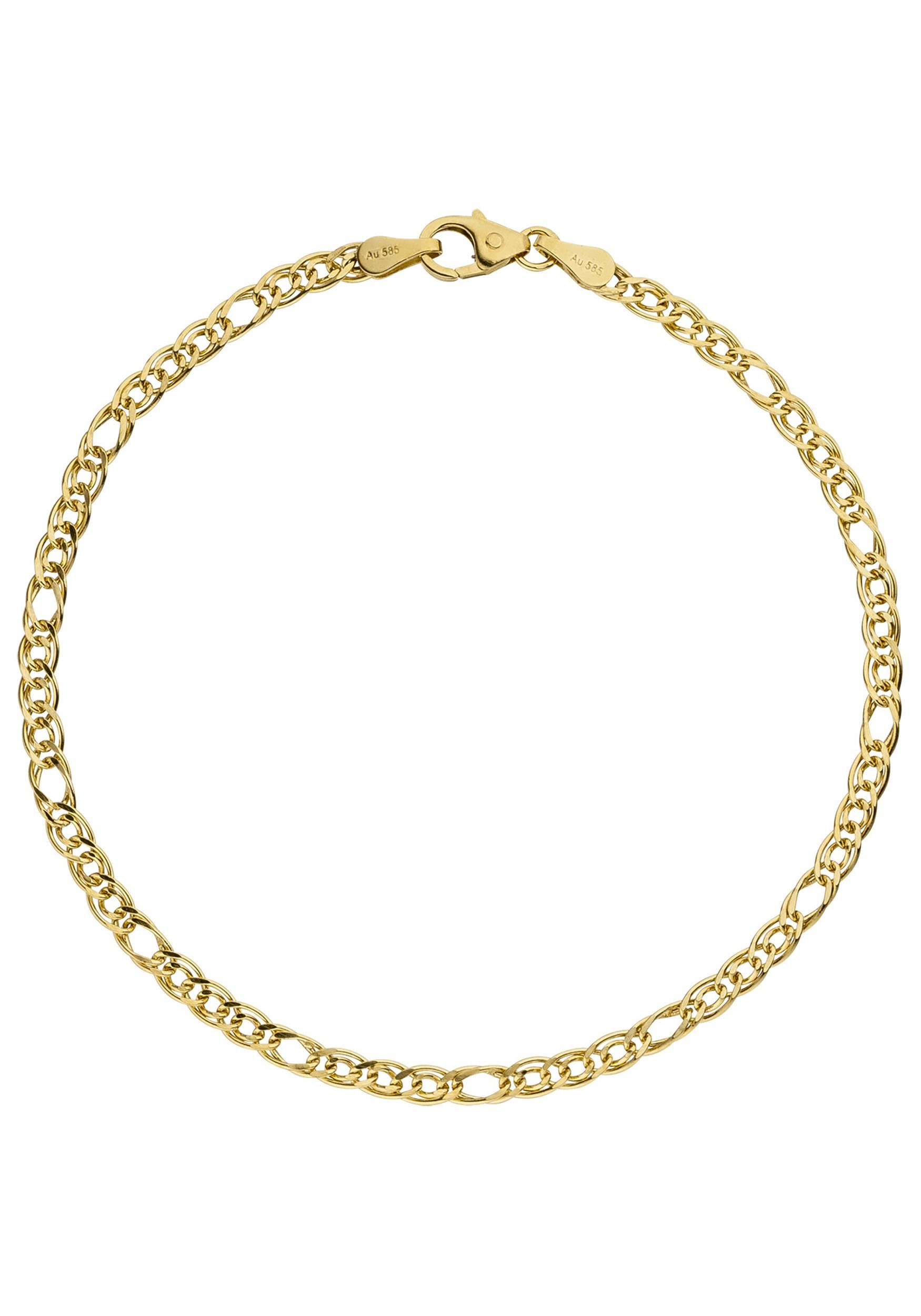 JOBO Goldarmband, Zwillings-Panzerarmband 585 Gold 19 günstig online kaufen