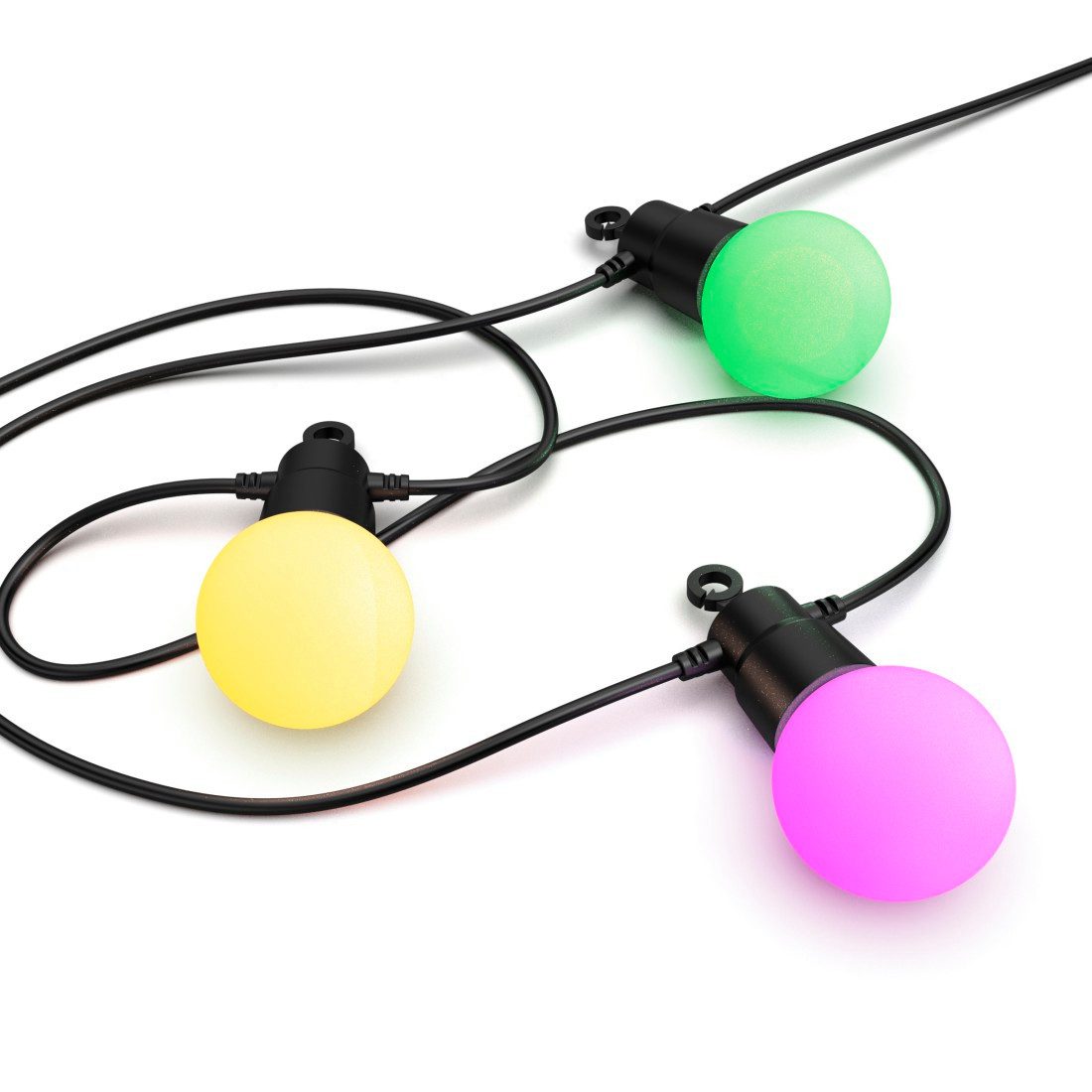 Hama LED-Lichterkette LED Lichterkette Outdoor (mit App, 12 Glühbirnen, 16 Mio. Farben, 8 m)
