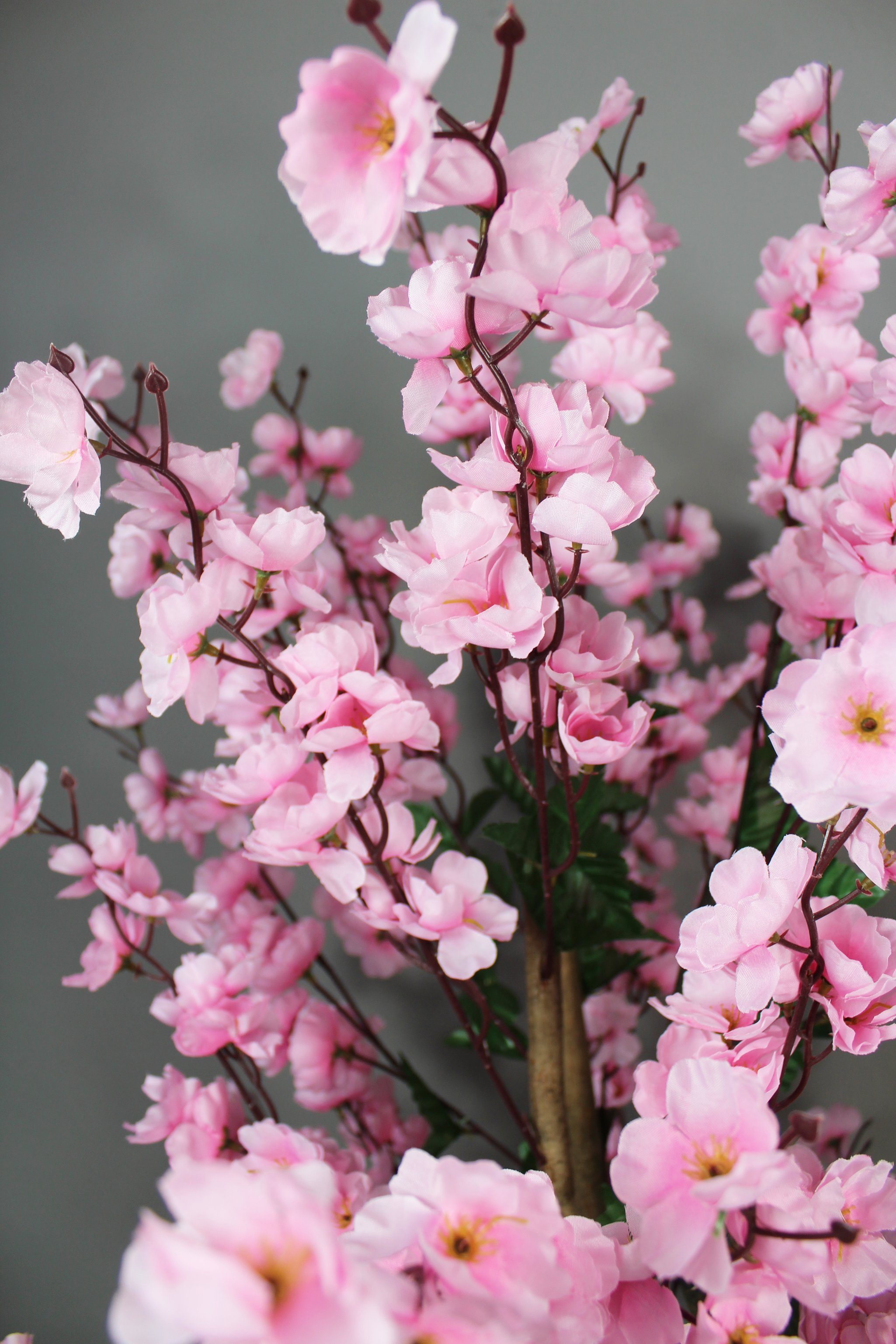 Kunstpflanze Blütenbaum Höhe 120 im Wintersweet, Künstliche Wintersweet Pink Pflanze fertig cm, Blüten Arnusa, Topf