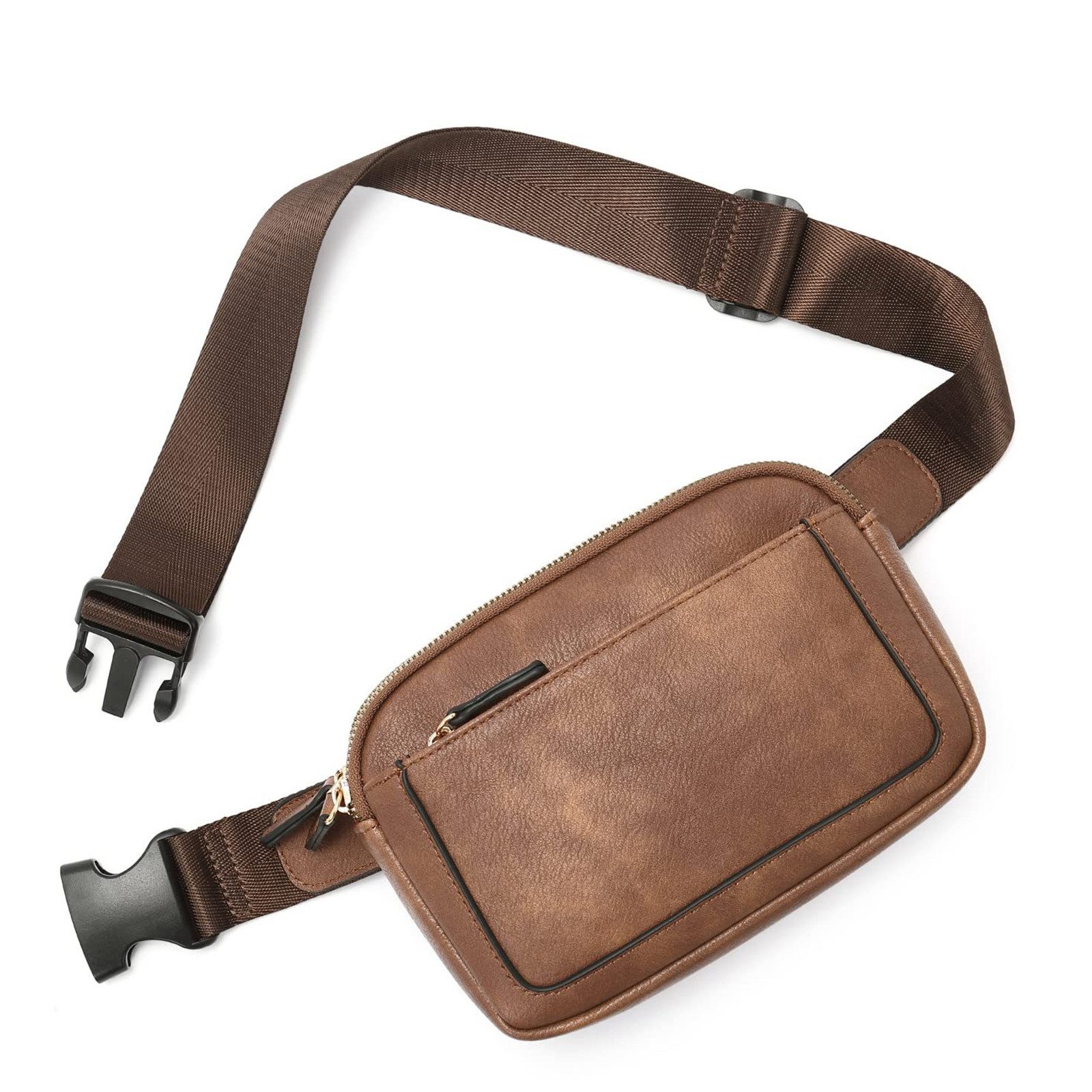 MOPUEA Gürteltasche Gürteltasche, Damen-Hüfttasche PU Umhängetasche verstellbare (Einzelpack, 1 x Damen Bauchtasche mit verstellbarem Schultergurt), Wasserdicht, leicht, verstellbar, vielseitig tragbar