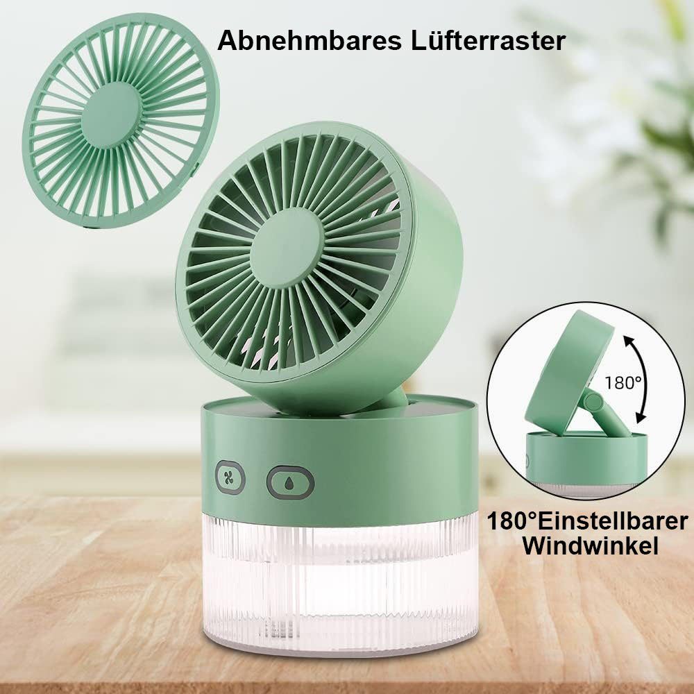 Mini-Ventilator Nebel, mit Heizkörperventilator MOUTEN kühlem USB-Tischventilator tragbarer