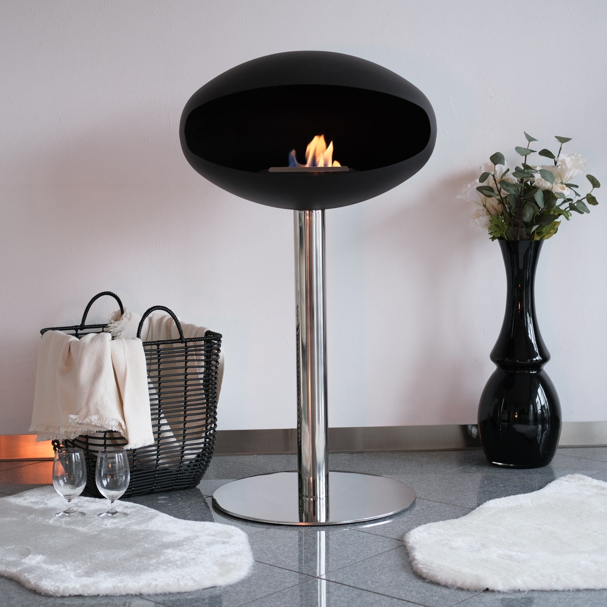 Stahlkunst Echtfeuer-Dekokamin Designer Ethanol Kamin "St. günstig online kaufen