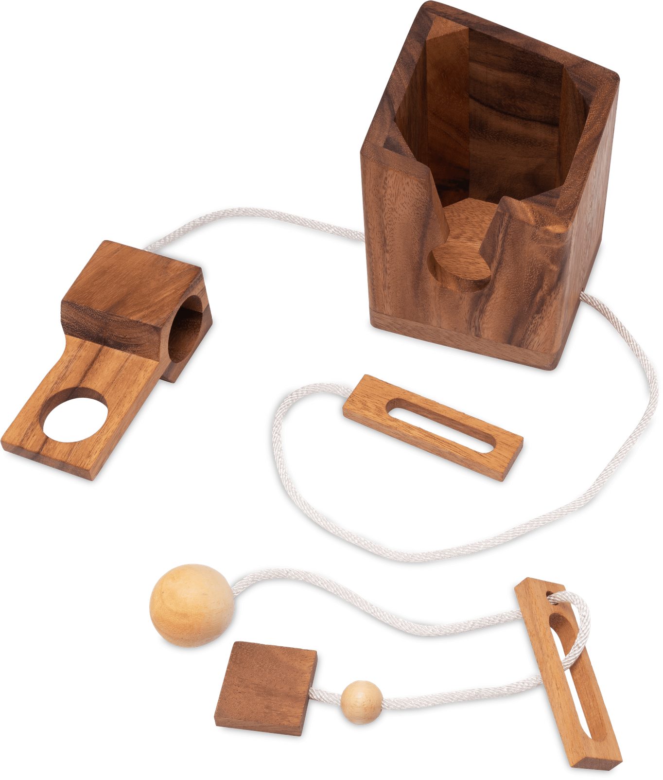 Logoplay Holzspiele Spiel, Flaschen-Tresor – Originelle Geschenkverpackung und Knobelspiel aus hochwertigem HolzHolzspielzeug